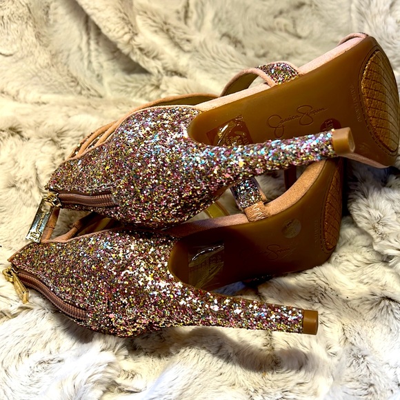 Jessica Simpson champagne multi - glitter heeled sandal - Picture 5 of 5